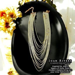 JOAN RIVERS Gold Multi-Strand Beaded Necklace, Vintage!